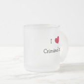 I Liebe Criminologie Mattglastasse (VorderseiteRechts)