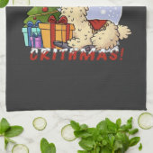 I LIEBE CRITHMAS Llama Geschirrtuch (Gefaltet)