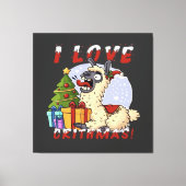 I LIEBE CRITHMAS Llama Leinwanddruck (Vorderseite)