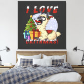I LIEBE CRITHMAS Llama Leinwanddruck (Insitu (Schlafzimmer))