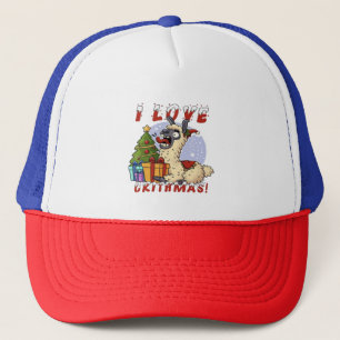 I LIEBE CRITHMAS Llama Truckerkappe