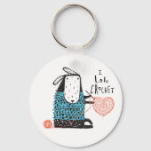 I Liebe Crochet Schlüsselanhänger (Vorderseite)