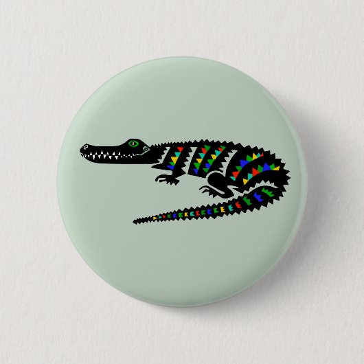 I Liebe CROCODILES - Reptilien - wild lebende Tier Button (Vorderseite)