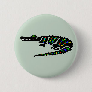 I Liebe CROCODILES - Reptilien - wild lebende Tier Button