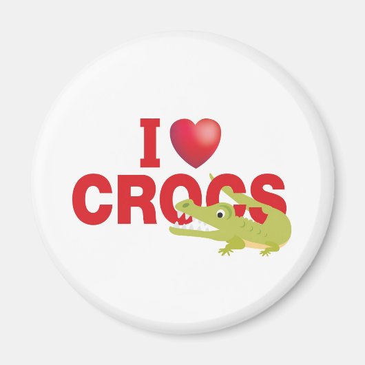 i Liebe crocs Magnet (Vorne)
