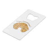 I LIEBE CROISSANT, CROISSANT BISCUIT FOOD GELDBEUTEL FLASCHENÖFFNER (Vorderseite Schrägansicht)