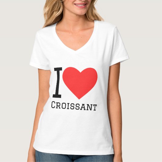 I Liebe Croissants T-Shirt (Vorderseite)