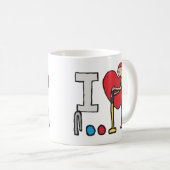 I Liebe Croquet Kaffeetasse (VorderseiteRechts)