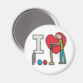 I Liebe Croquet Magnet (Vorderseite/Rückseite)