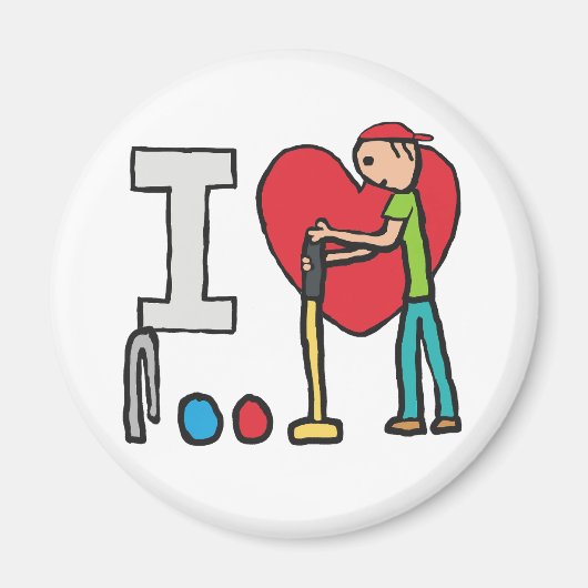 I Liebe Croquet Magnet (Vorne)