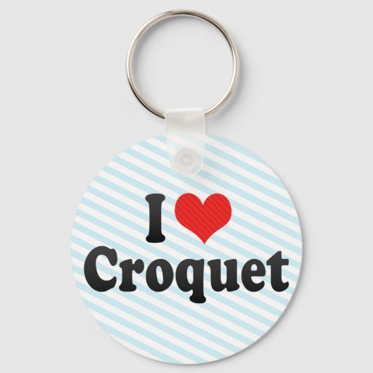 I Liebe Croquet Schlüsselanhänger (Vorderseite)