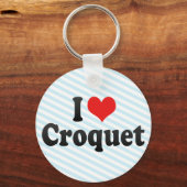 I Liebe Croquet Schlüsselanhänger (Vorderseite)