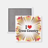 I Liebe Cross Country Magnet (Vorderseite/Rückseite)