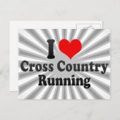I Liebe Cross Country Running Postkarte (Vorne/Hinten)