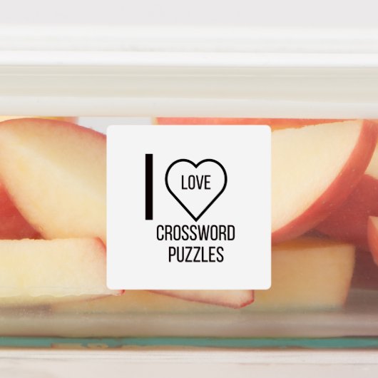 I LIEBE CROSSWORT PUZZLES ETIKETTEN (Befestigt)