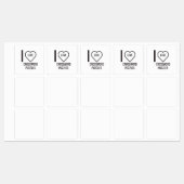 I LIEBE CROSSWORT PUZZLES ETIKETTEN (Blatt)