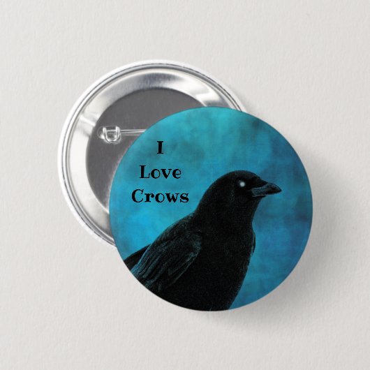 I Liebe Crows Button (Vorne & Hinten)