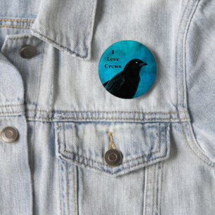 I Liebe Crows Button