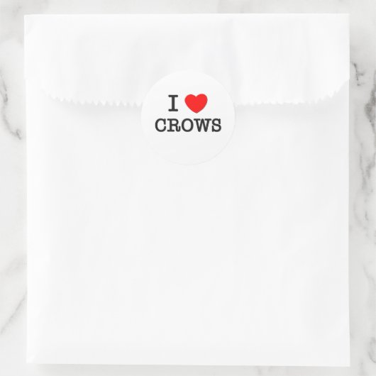 I Liebe Crows Runder Aufkleber (Tasche)