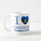 I Liebe Croydon, PA Kaffeetasse (Links)