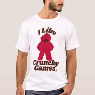 I Liebe Crunchy Games Fun Meeple Art T-Shirt