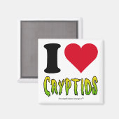I Liebe Cryptids Magnet (Vorderseite/Rückseite)