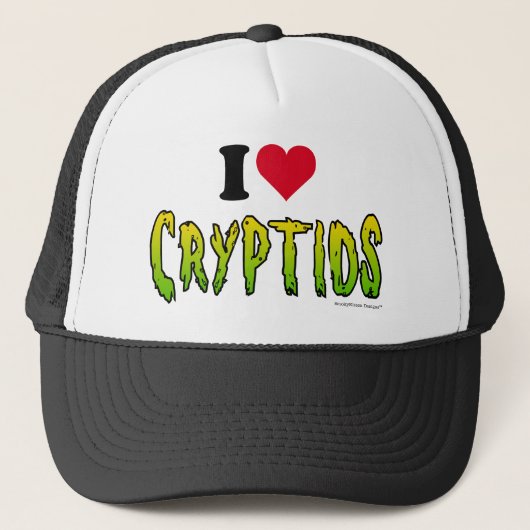 I Liebe Cryptids Truckerkappe (Vorderseite)
