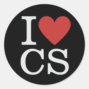 I ❤️ Liebe CS Informatik Fakultät/Student Runder Aufkleber