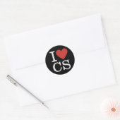 I ❤️ Liebe CS Informatik Fakultät/Student Runder Aufkleber (Umschlag)