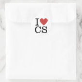 I ❤️ Liebe CS - Kundendienstabteilung - STICKER (Tasche)