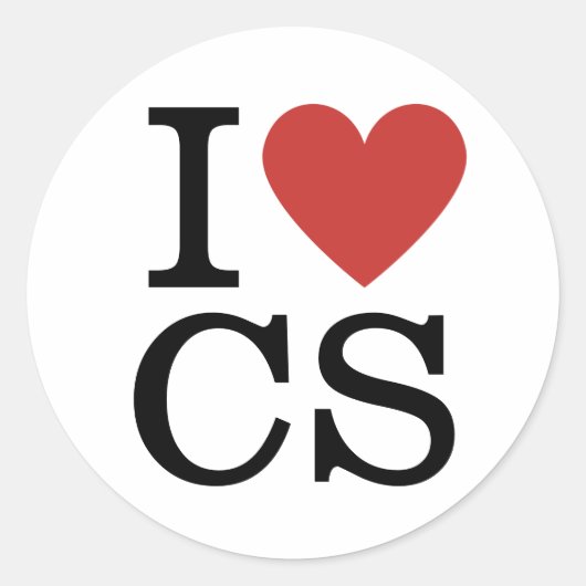 I ❤️ Liebe CS - Kundendienstabteilung - STICKER (Vorderseite)