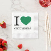 I LIEBE CUCUMBERS SERVIETTE (Beispiel)