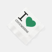 I LIEBE CUCUMBERS SERVIETTE (Ecke)