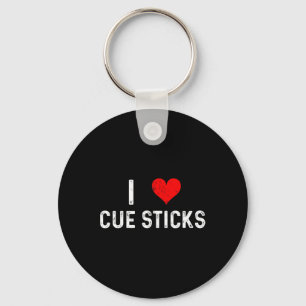 I Liebe Cue Sticks - Herz - Not leidende Billard P Schlüsselanhänger
