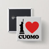 I Liebe Cuomo | Freiheitsstatue Button (Vorne & Hinten)