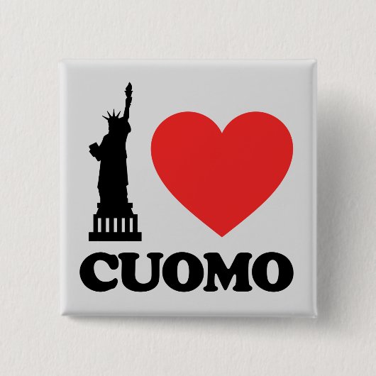 I Liebe Cuomo | Freiheitsstatue Button (Vorderseite)