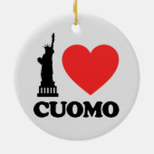 I Liebe Cuomo | Freiheitsstatue Keramik Ornament (Hinten)