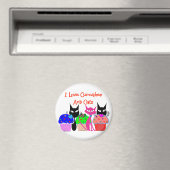 "I Liebe cupcakes and cats"—Cupcake Lovers Geschen Magnet (In Situ (Geschirrspüler))