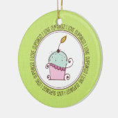 I Liebe Cupcakes Keramik Weihnachtsschmuck (Links)
