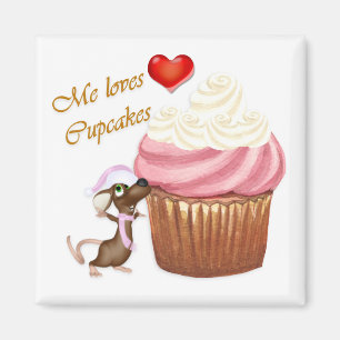 I Liebe Cupcakes Kühlschrank Magnet