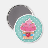I Liebe Cupcakes Magnet (Vorderseite/Rückseite)