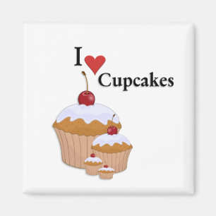 I Liebe Cupcakes Magnet