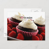 I Liebe Cupcakes Postkarte (Vorne/Hinten)
