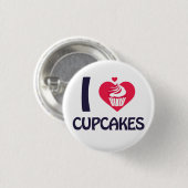 I Liebe Cupcakes T - Shirt Button (Vorne & Hinten)