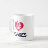 I Liebe Cupcakes T - Shirt Kaffeetasse (Vorderseite Links)