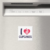 I Liebe Cupcakes T - Shirt Magnet (In Situ (Geschirrspüler))