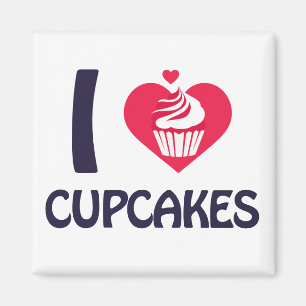 I Liebe Cupcakes T - Shirt Magnet