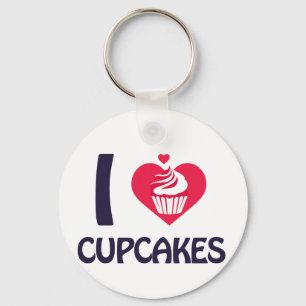I Liebe Cupcakes T - Shirt Schlüsselanhänger