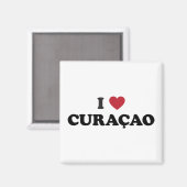 I Liebe Curaçao Magnet (Vorderseite/Rückseite)