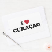 I Liebe Curaçao Rechteckiger Aufkleber (Umschlag)
